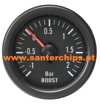 Manómetro estilo VDO Pressão Turbo 2 Bar
